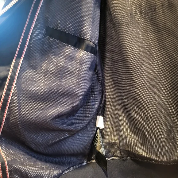 Guess Men's Water Resistant Quilted Bomber Full Zip Jacket Navy Blue Size XL - Picture 9 of 10